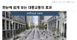 Read more about the article 한눈에 쉽게 보는 대중교통의 효과