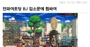 Read more about the article 던파 여초딩 BJ, 악성 채팅 폭탄 직격!